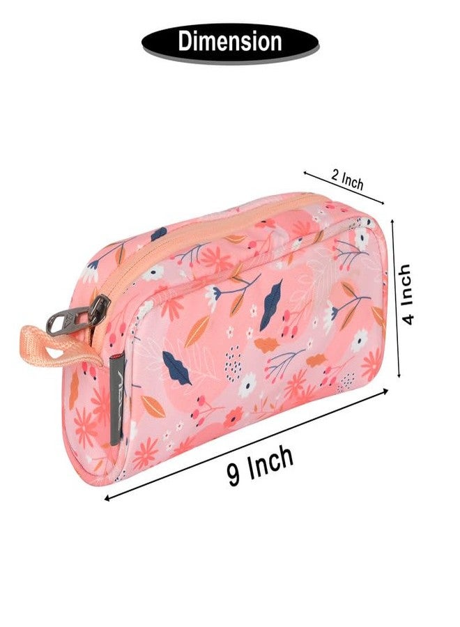 ABLE Multi Print Pouch, Pen/Pencil Case, Stationery Bag, For Girls - School/College/Casual Pouch Peach. - Image 4